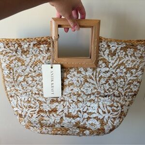 White Jute Tote Bag